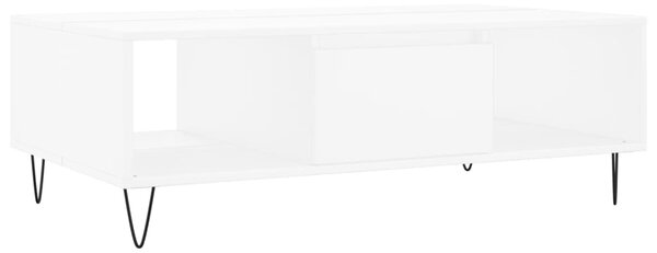Masă de cafea, alb, 104x60x35 cm, lemn compozit