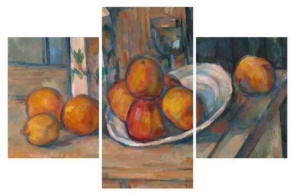 Tablou - Paul Cézanne, Still Life with Milk Jug and Fruit, reproducere (90x60 cm)