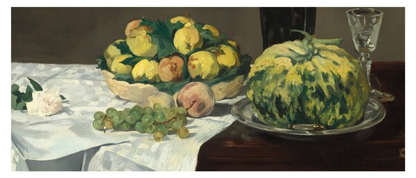 Tablou - Edouard Manet, Still Life with Melon and Peaches, reproducere (120x50 cm)
