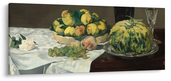 Tablou - Edouard Manet, Still Life with Melon and Peaches, reproducere (120x50 cm)