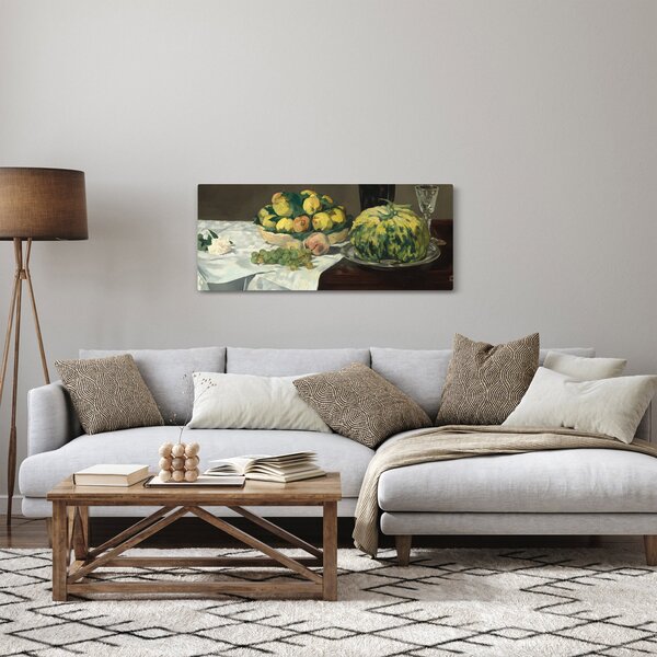 Tablou - Edouard Manet, Still Life with Melon and Peaches, reproducere (120x50 cm)