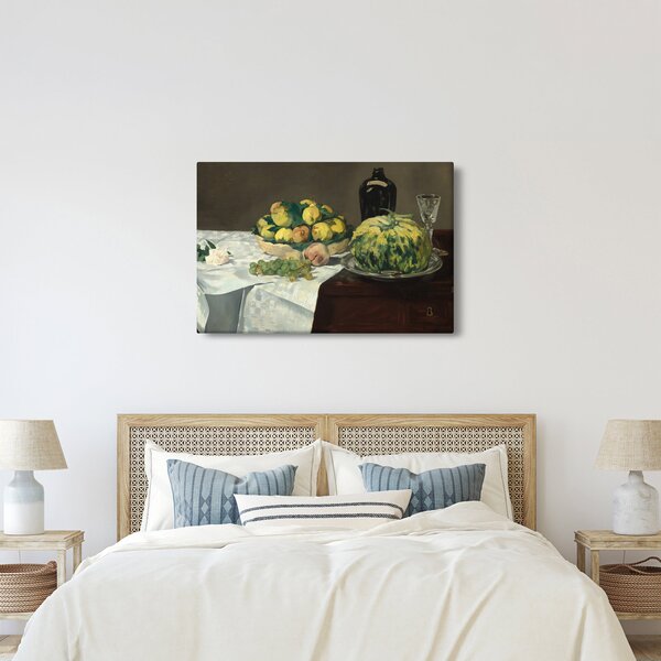 Tablou - Edouard Manet, Still Life with Melon and Peaches, reproducere (90x60 cm)