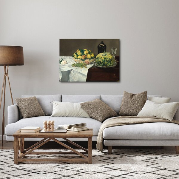Tablou - Edouard Manet, Still Life with Melon and Peaches, reproducere (70x50 cm)