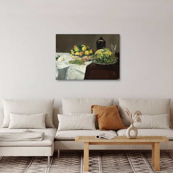 Tablou - Edouard Manet, Still Life with Melon and Peaches, reproducere (70x50 cm)