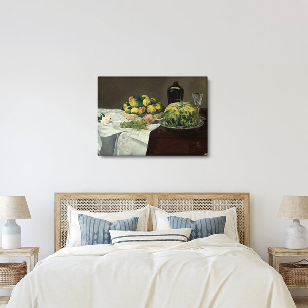 Tablou - Edouard Manet, Still Life with Melon and Peaches, reproducere (70x50 cm)