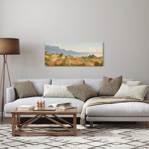 Tablou - Alexandre Calame, Swiss Landscape, reproducere (120x50 cm)