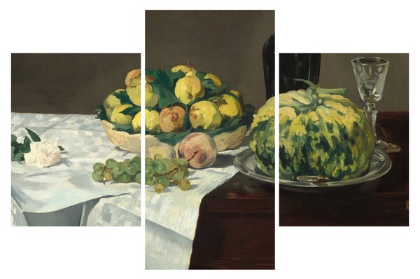 Tablou - Edouard Manet, Still Life with Melon and Peaches, reproducere (90x60 cm)
