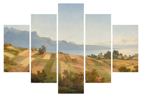 Tablou - Alexandre Calame, Swiss Landscape, reproducere (150x105 cm)