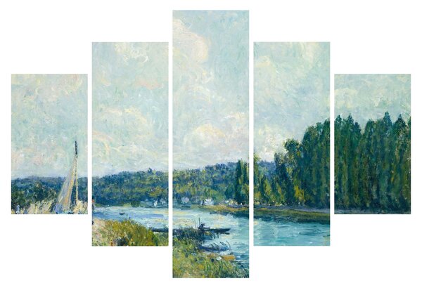 Tablou - Alfred Sisley, The Banks of the Oise, reproducere (150x105 cm)