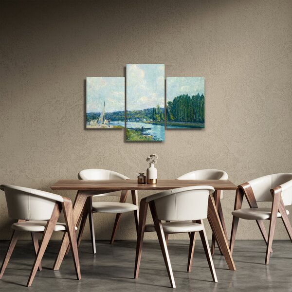 Tablou - Alfred Sisley, The Banks of the Oise, reproducere (90x60 cm)