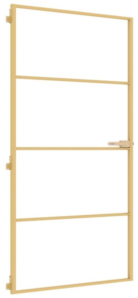 Ușă interior Slim auriu 102,5x201,5cm sticlă temperată/aluminiu