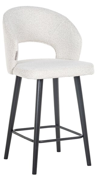 Scaun de bar Counter Savoy alb boucle