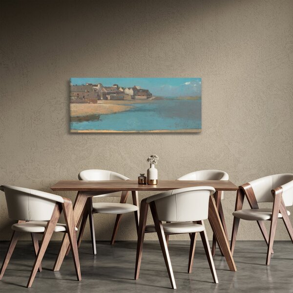 Tablou - Odilon Redon, Village by the Sea in Brittany, reproducere (120x50 cm)