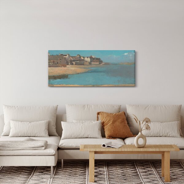 Tablou - Odilon Redon, Village by the Sea in Brittany, reproducere (120x50 cm)