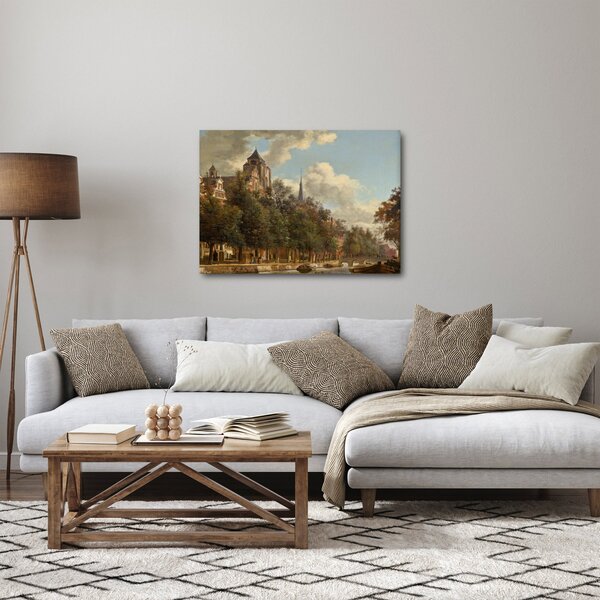 Tablou - Jan van der Heyden, View Down a Dutch Canal, reproducere (70x50 cm)