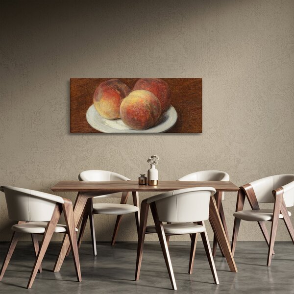 Tablou - Henri Fantin-Latour, Three Peaches on a Plate, reproducere (120x50 cm)