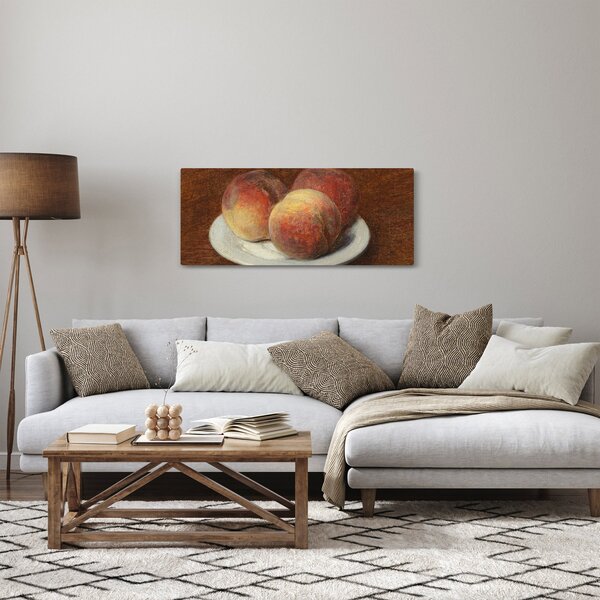 Tablou - Henri Fantin-Latour, Three Peaches on a Plate, reproducere (120x50 cm)