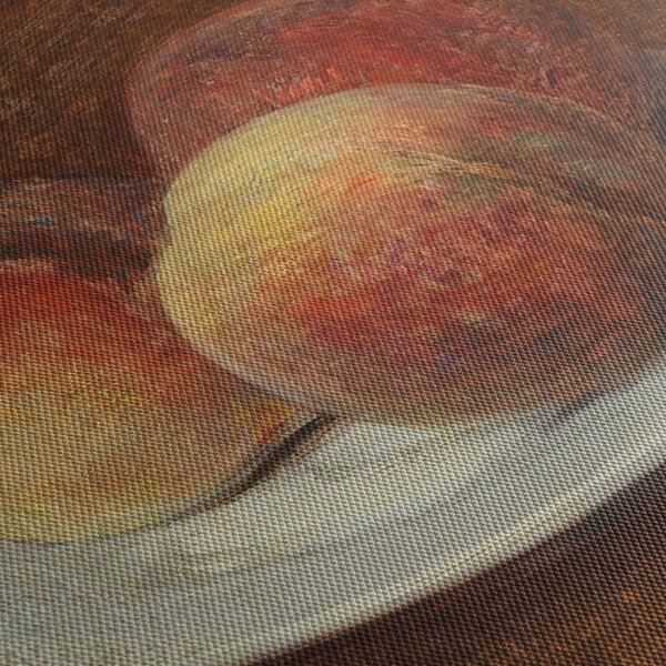 Tablou - Henri Fantin-Latour, Three Peaches on a Plate, reproducere (cu ceas) (90x30 cm)