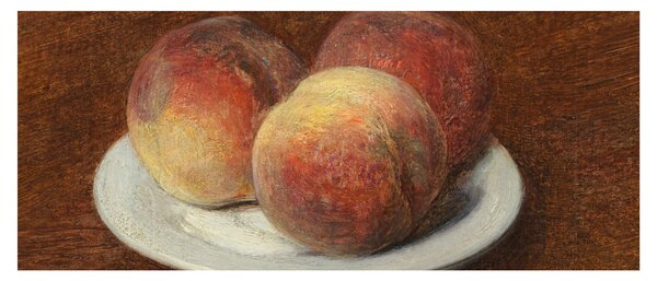 Tablou - Henri Fantin-Latour, Three Peaches on a Plate, reproducere (120x50 cm)