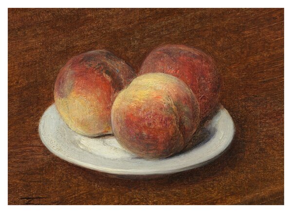Tablou - Henri Fantin-Latour, Three Peaches on a Plate, reproducere (70x50 cm)