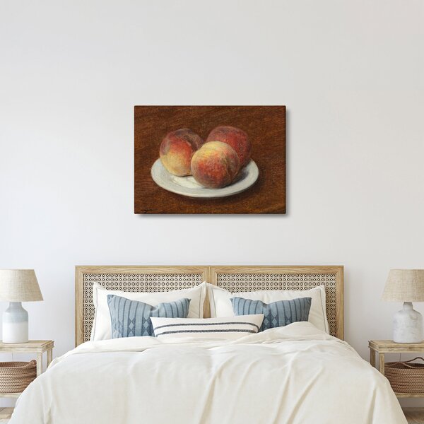 Tablou - Henri Fantin-Latour, Three Peaches on a Plate, reproducere (70x50 cm)