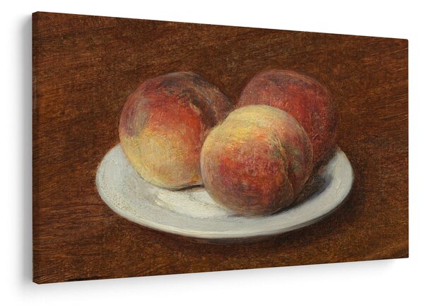 Tablou - Henri Fantin-Latour, Three Peaches on a Plate, reproducere (90x60 cm)