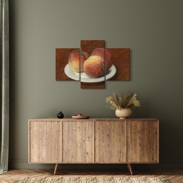 Tablou - Henri Fantin-Latour, Three Peaches on a Plate, reproducere (90x60 cm)
