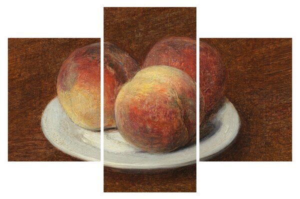 Tablou - Henri Fantin-Latour, Three Peaches on a Plate, reproducere (90x60 cm)