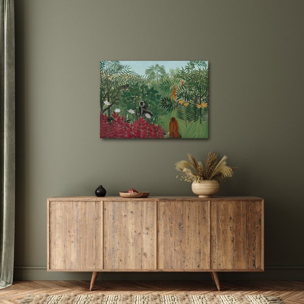 Tablou - Henri Rousseau, Tropical Forest with Monkeys, reproducere (70x50 cm)
