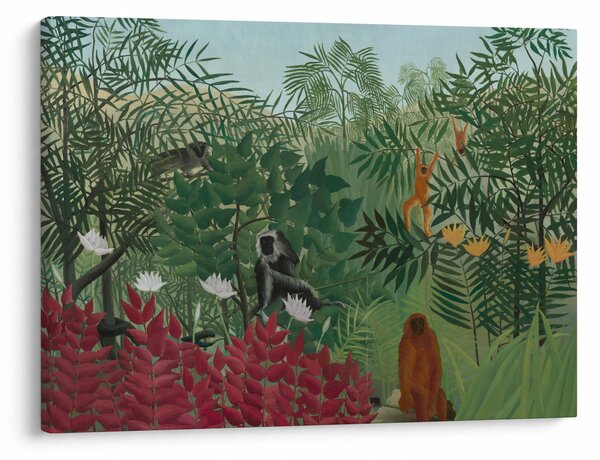 Tablou - Henri Rousseau, Tropical Forest with Monkeys, reproducere (70x50 cm)