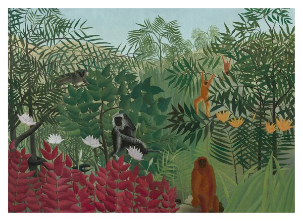 Tablou - Henri Rousseau, Tropical Forest with Monkeys, reproducere (70x50 cm)