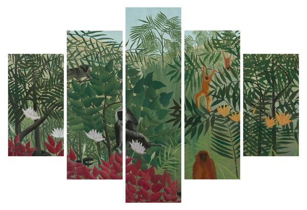 Tablou - Henri Rousseau, Tropical Forest with Monkeys, reproducere (150x105 cm)
