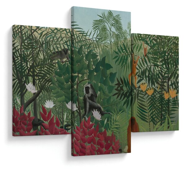 Tablou - Henri Rousseau, Tropical Forest with Monkeys, reproducere (90x60 cm)