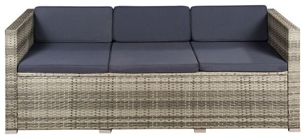 Juskys Set ratan de gradina Punta Cana M - perne gri/antracit