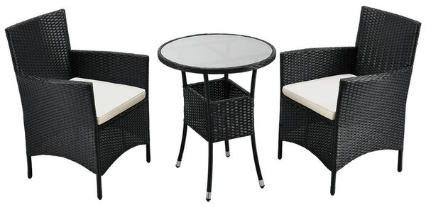 Juskys Set balcon Bayamo - negru
