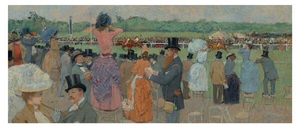 Tablou - Jean-Louis Forain, The Races at Longchamp, reproducere (120x50 cm)