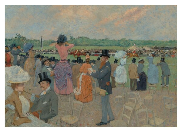 Tablou - Jean-Louis Forain, The Races at Longchamp, reproducere (70x50 cm)