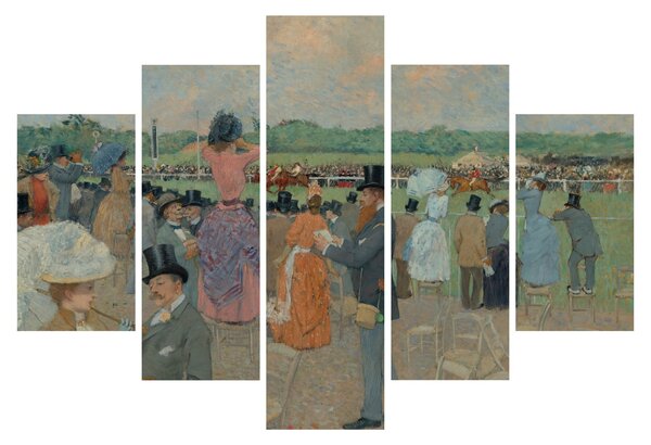 Tablou - Jean-Louis Forain, The Races at Longchamp, reproducere (150x105 cm)
