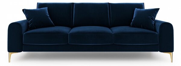 Canapea Larnite cu 3 locuri si tapiterie din catifea, albastru royal