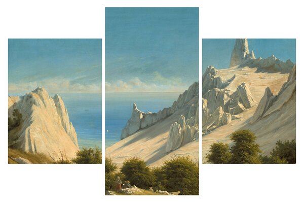 Tablou - Georg Emil Libert, View of Sommerspiret, the Cliffs of Møn, reproducere (90x60 cm)