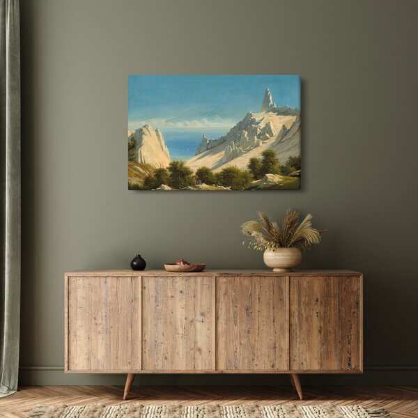 Tablou - Georg Emil Libert, View of Sommerspiret, the Cliffs of Møn, reproducere (90x60 cm)