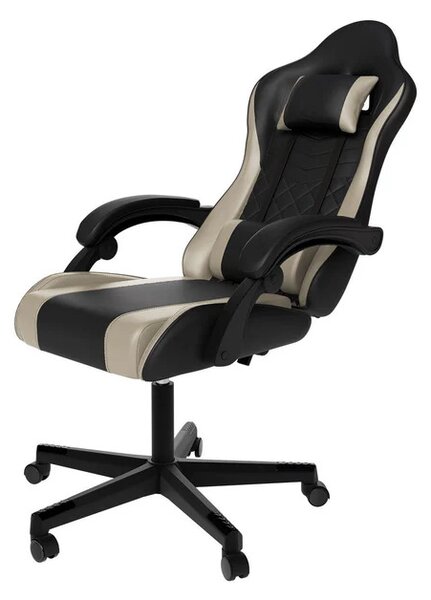 Juskys Scaun de birou HyperSeat - negru/bej