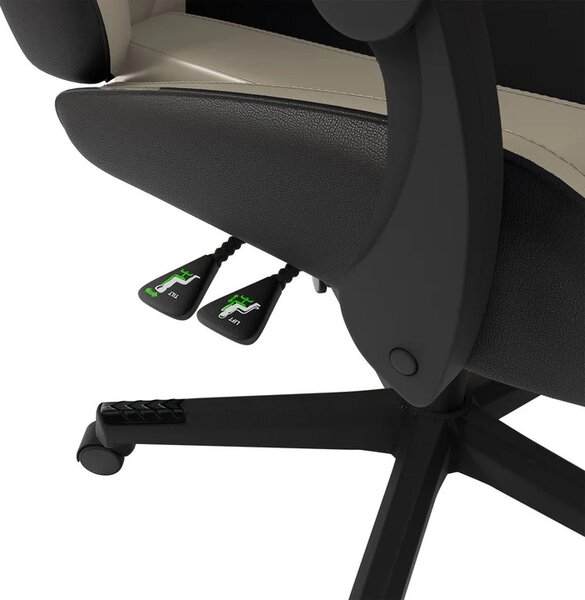 Juskys Scaun de birou HyperSeat - negru/bej