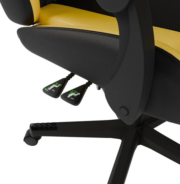 Juskys Scaun de birou HyperSeat - negru/galben
