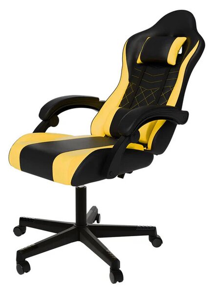 Juskys Scaun de birou HyperSeat - negru/galben