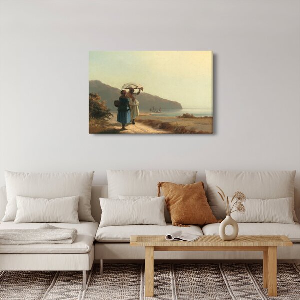 Tablou - Camille Pissarro, Two Women Chatting by the Sea, St. Thomas, reproducere (90x60 cm)