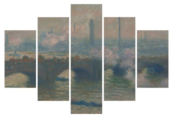 Tablou - Claude Monet, Waterloo Bridge, Gray Day, reproducere (150x105 cm)