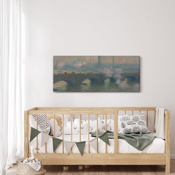 Tablou - Claude Monet, Waterloo Bridge, Gray Day, reproducere (120x50 cm)