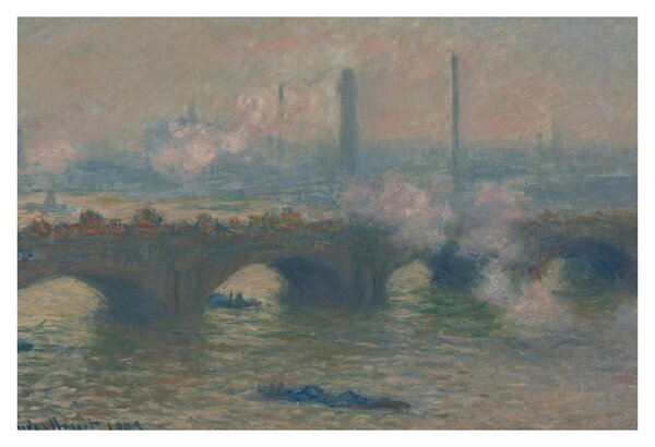 Tablou - Claude Monet, Waterloo Bridge, Gray Day, reproducere (90x60 cm)