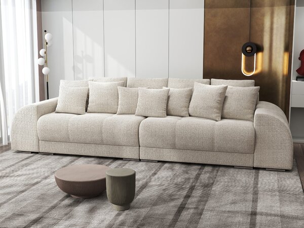 Canapea extensibilă dumonde cu 2 lăzi de depozitare Verona Cremona Gri Deschis 310x120 cm